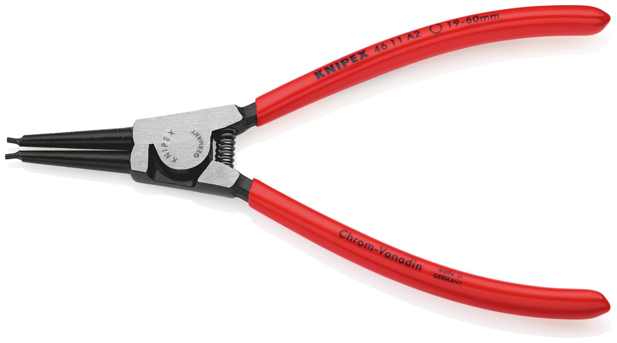 Produktfoto 1 von Knipex Sicherungsringzange, gebogen 180 mm 19 → 60 mm