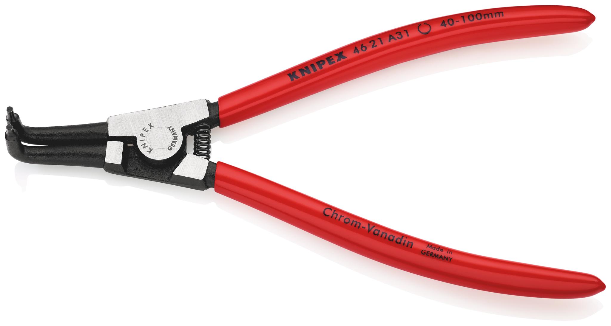 Knipex Sicherungsringzange, gebogen 200 mm 40 → 100 mm