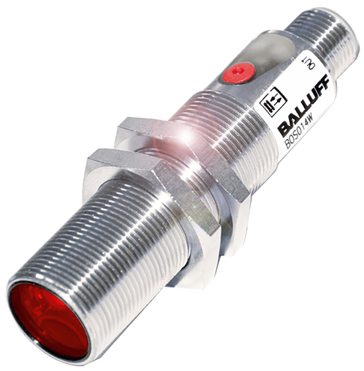 BALLUFF BOS 18M zylindrisch Optischer Sensor, Reflektierend, Bereich 7 m, PNP Ausgang, 4-poliger M12-Steckverbinder