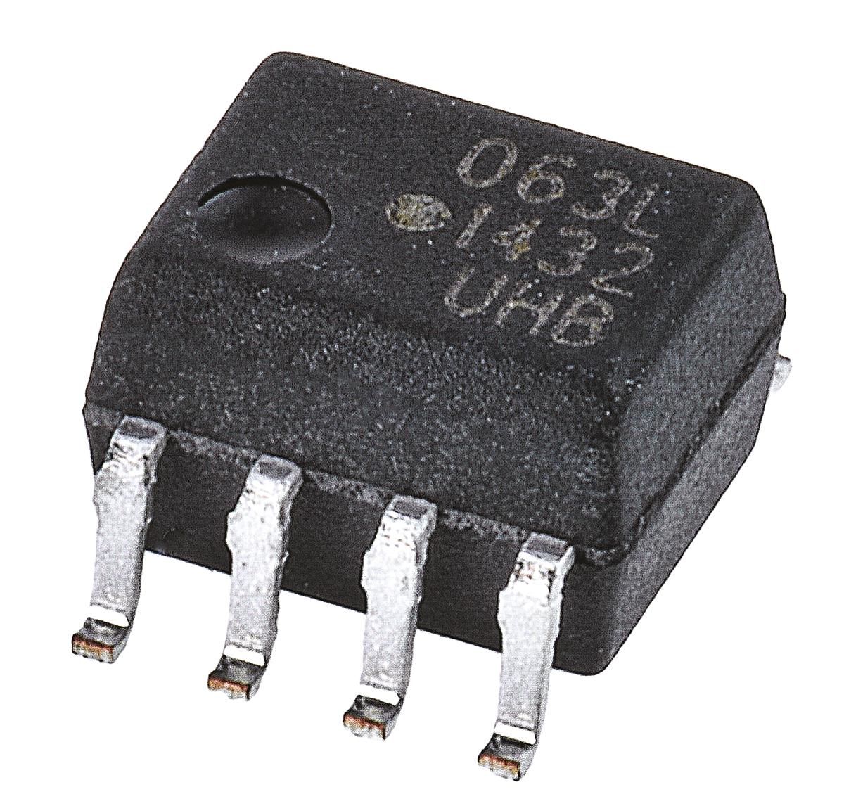 Produktfoto 1 von Broadcom SMD Dual Optokoppler DC-In / Transistor-Out, 8-Pin SOIC, Isolation 3,75 kV eff