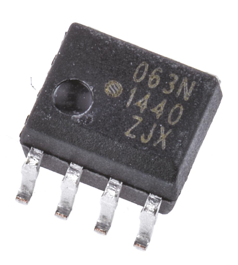 Produktfoto 1 von Broadcom THT Dual Optokoppler DC-In / Transistor-Out, 8-Pin SOIC, Isolation 3,75 kV eff