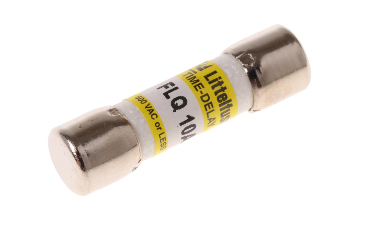 Littelfuse FLQ Feinsicherung T / 10A 10 x 38mm 300 V dc, 500V ac Melamin