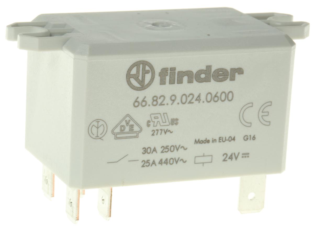 Finder  Monostabiles Relais, Steckrelais DPST 30A 24V dc Spule / 1.7W