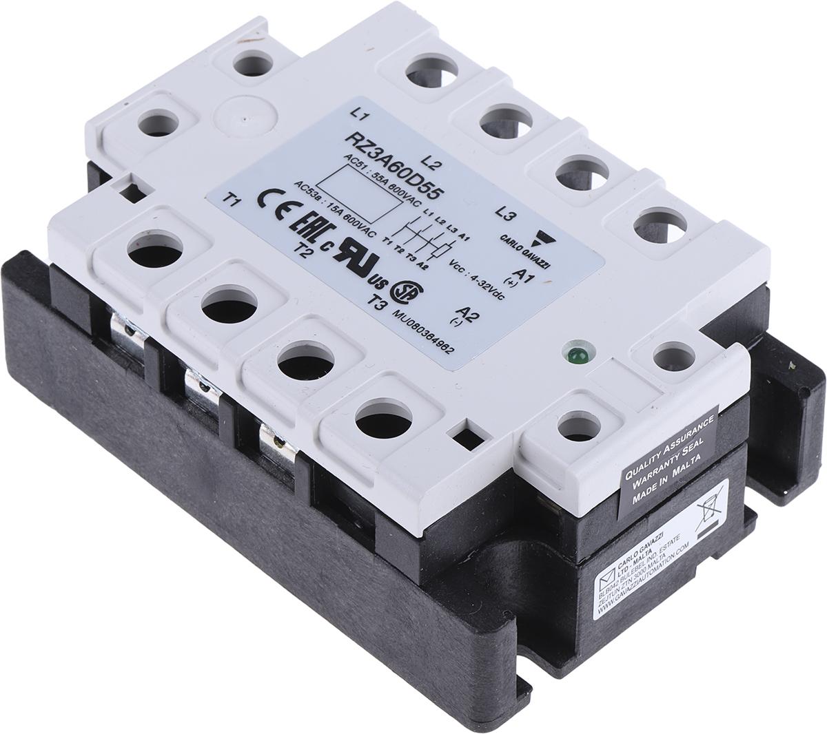 Carlo Gavazzi Tafelmontage Halbleiterrelais mit Nulldurchgang 660 V / 55 A eff