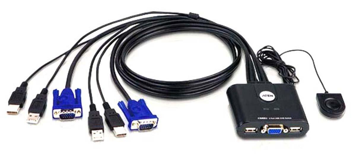 Produktfoto 1 von Aten KVM-Switch 2-Port VGA USB 70.1 x 8..24 x 2.46mm