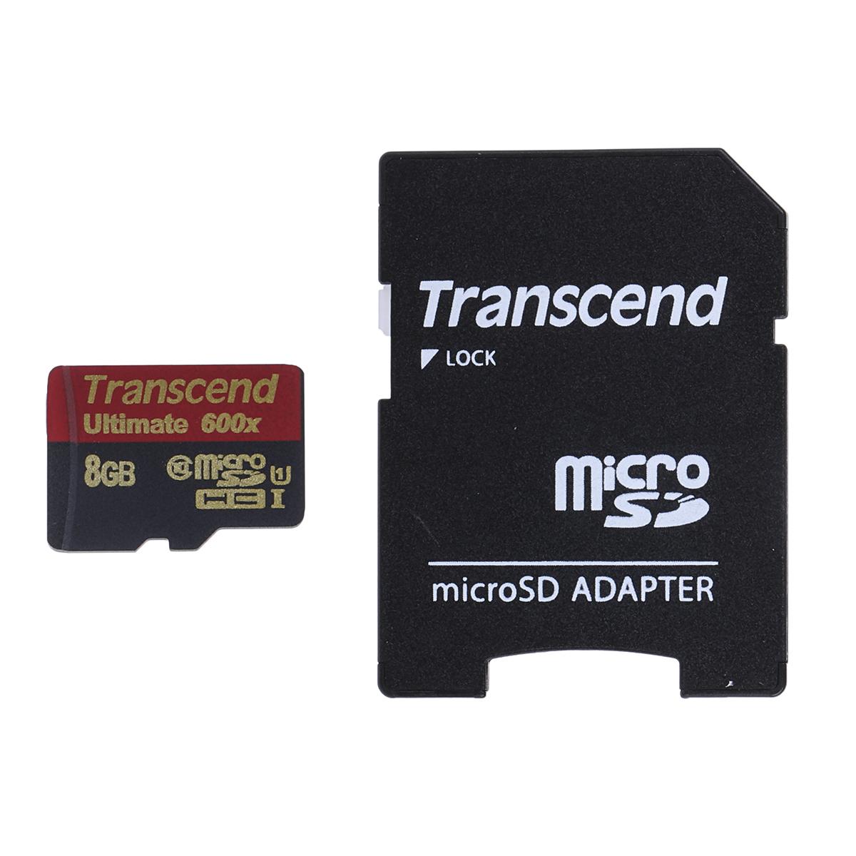 Produktfoto 1 von Transcend Ultimate Micro SDHC Micro SD Karte 8 GB Class 10, UHS-1 U1, MLC