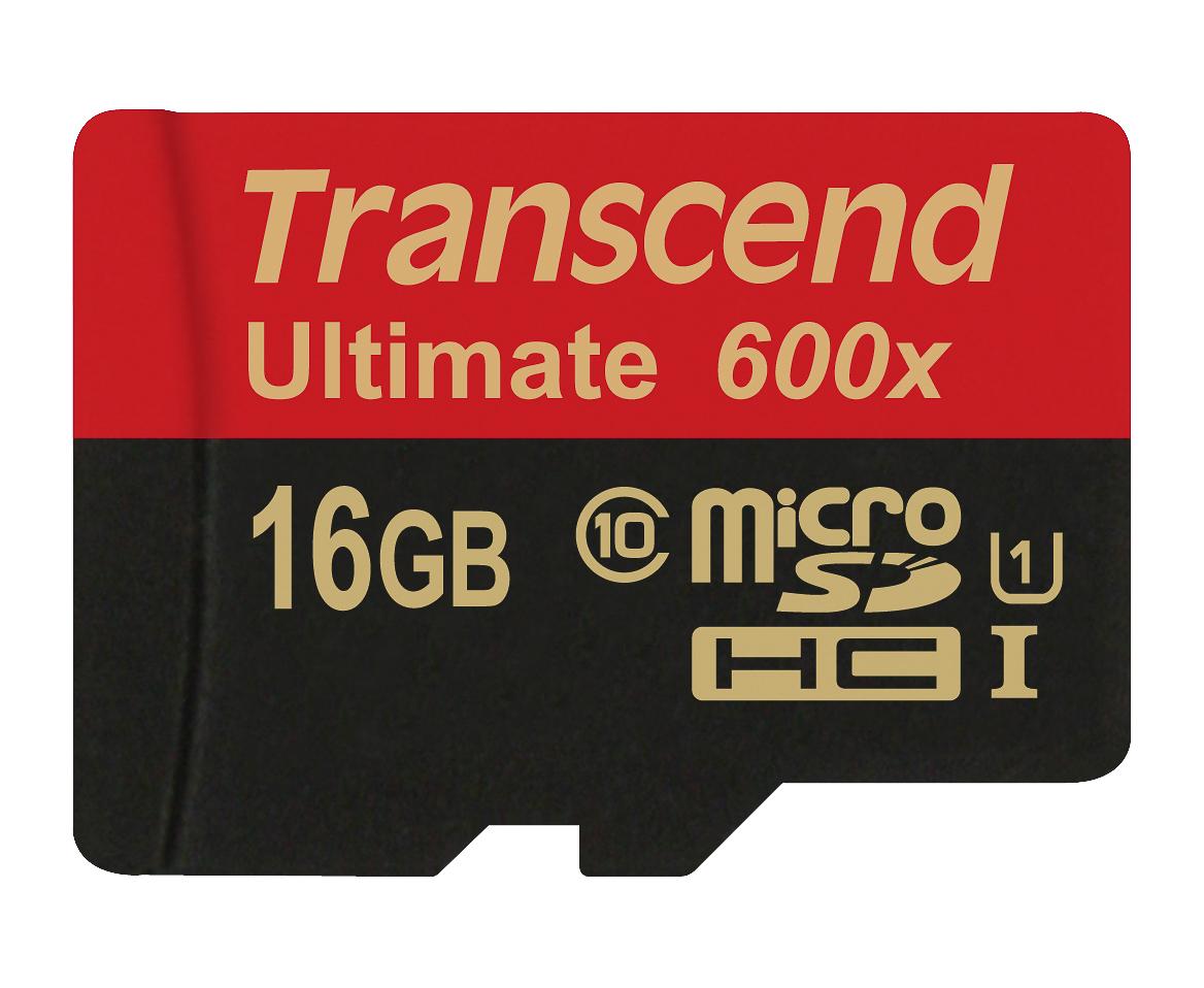 Produktfoto 1 von Transcend Ultimate MicroSDHC, MicroSDXC Micro SD Karte 16 GB Class 10, UHS-1 U1, MLC