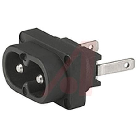 Produktfoto 1 von Schurter IEC-Steckverbinder C8 250 V, Gerade, Snap-In, Stecker, 2.5A, Löten Ohne Schalter