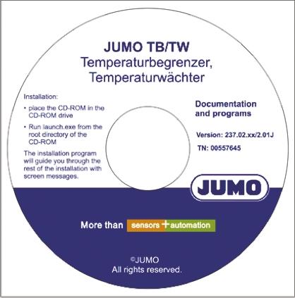 Produktfoto 1 von Jumo Temperatur-Steuersoftware für Temperaturbegrenzer 701160