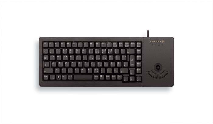 Produktfoto 1 von CHERRY G84-5400 Tastatur AZERTY Kabelgebunden Schwarz USB Trackball, 374 x 139 x 20mm