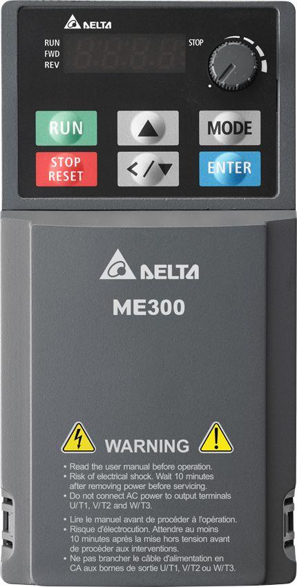 Produktfoto 1 von Delta Electronics VFD-ME, 1-Phasen Frequenzumrichter 0,2 kW, 230 V / 1,6 A 0 → 599Hz