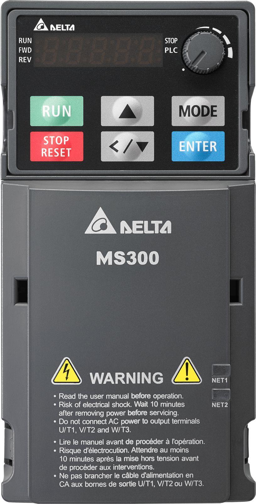 Delta Electronics VFD-MS, 1-Phasen Frequenzumrichter 0,4 kW, 230 V / 2,8 A 0 → 599Hz