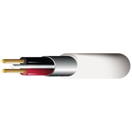 Produktfoto 1 von Prysmian FP200 Netzkabel, 2-adrig Typ Brandverhalten Weiß x 1,5 mm² /Ø 8.1mm 19,5 A, 100m, 500 V