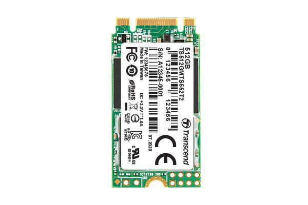 Produktfoto 1 von Transcend MTS552T2-I, M.2 Intern SSD-Laufwerk SATA III Industrieausführung, 3D, 64 GB, SSD