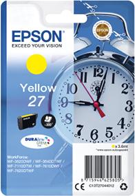 Produktfoto 1 von Epson C13T27044012 Druckerpatrone für Epson Patrone Gelb 1 Stk./Pack Seitenertrag 2200