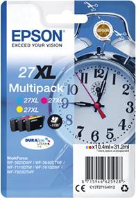 Produktfoto 1 von Epson C13T27154012 Druckerpatrone für Epson Patrone Cyan, Magenta, Gelb 3 Stk./Pack Seitenertrag 2200