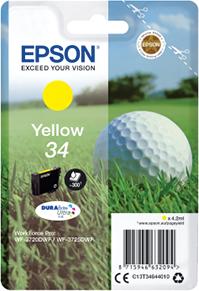 Produktfoto 1 von Epson C13T34644010 Druckerpatrone für Epson Patrone Cyan 34 Stk./Pack Seitenertrag 300