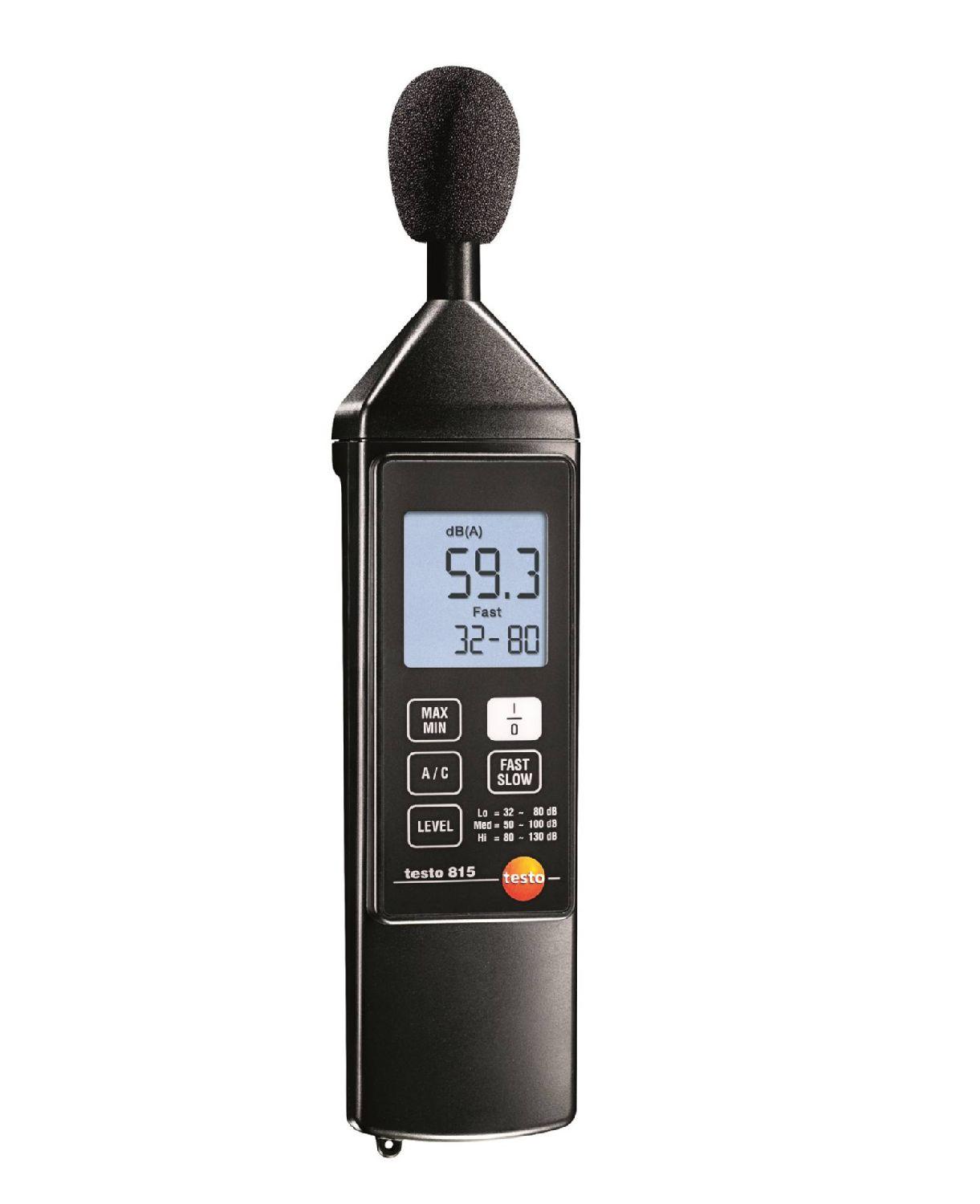 Produktfoto 1 von Testo 815 LCD Schallpegelmessgerät 32dB 130dB IEC 60651 Class 2 0,1 dB A, C