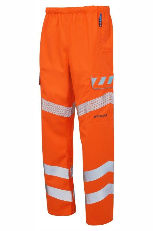 PULSAR Herren Warnschutz-Arbeitshose, Orange