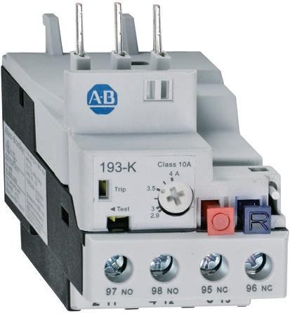 Produktfoto 1 von Allen Bradley Bulletin 193-K Überlastrelais 6 W 1 Schließer, 1 Öffner, 690 V ac / 630 mA, 50mm x 44.9mm