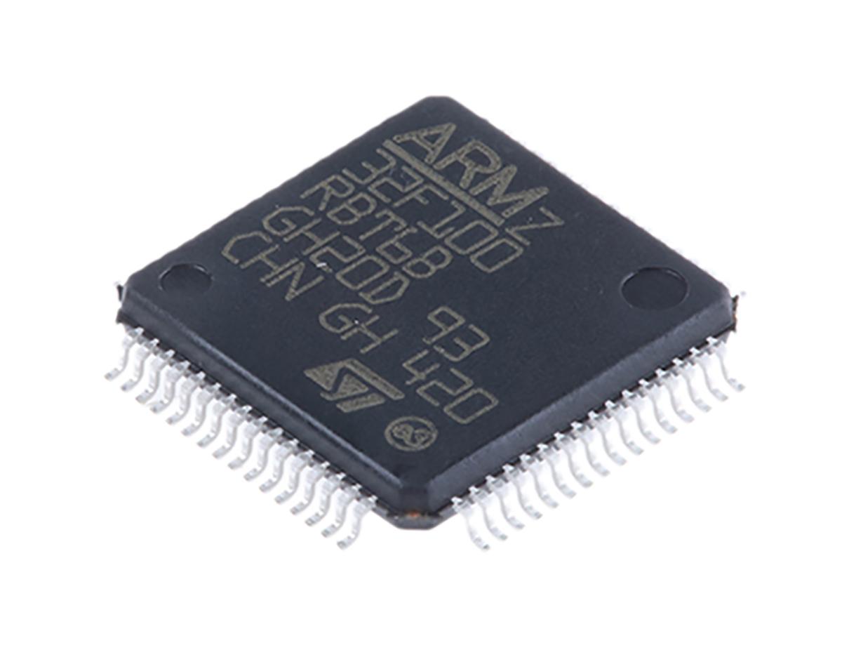 Produktfoto 1 von STMicroelectronics Mikrocontroller STM32F1 ARM Cortex M3 32bit SMD 128 KB LQFP 64-Pin 24MHz 8 KB RAM