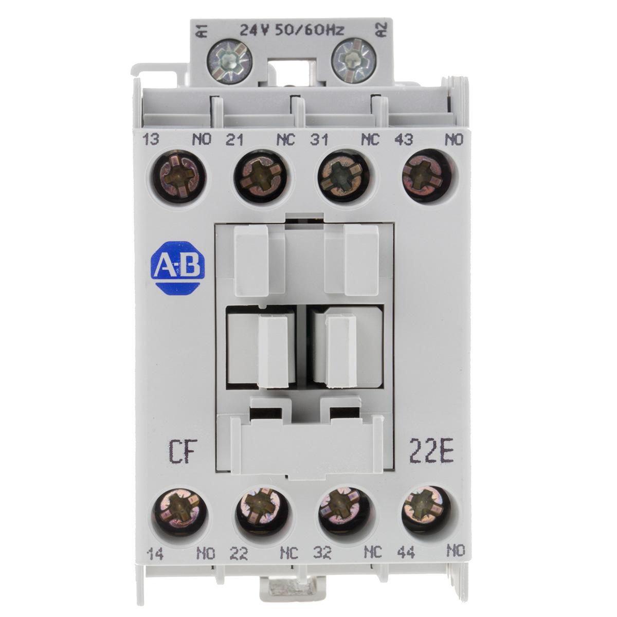 Produktfoto 1 von Allen Bradley Serie 700 700C Leistungsschütz / 24 Vac Spule, 4 -polig 2 Schließer + 2 Öffner, 400 Vac / 10 A