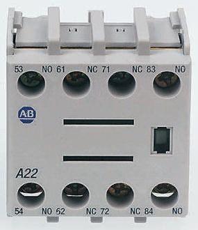 Allen Bradley 100F Hilfskontakt 2-polig, 2 Öffner Frontmontage mit Schraubanschluss Anschluss 10 A