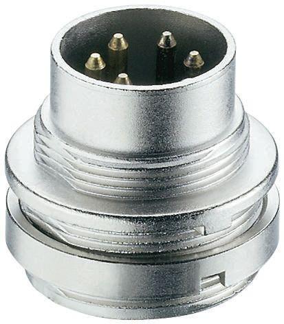 Lumberg SFV M16 DIN-Stecker Gerade 12-polig, 60 V ac / 3A IP40, Lötanschluss Tafelmontage