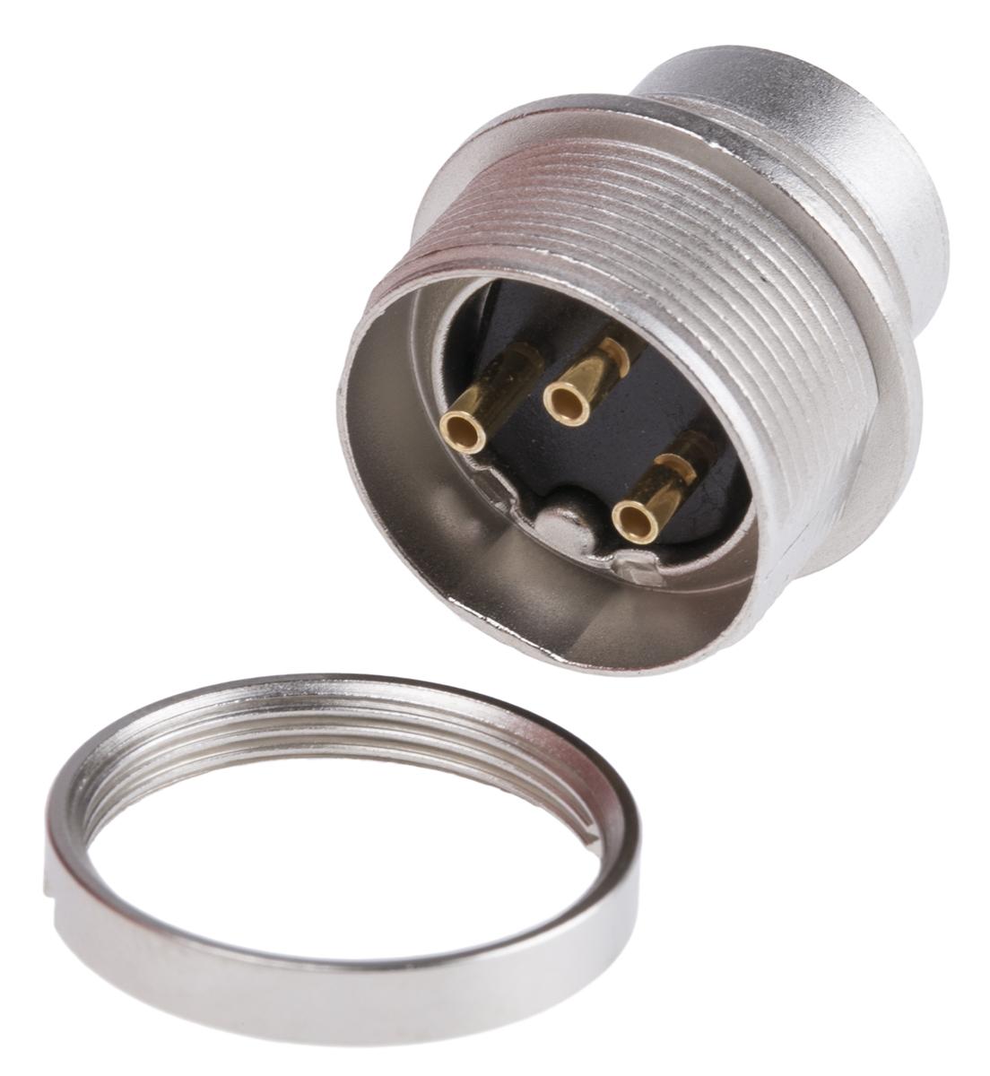 Lumberg SFV M16 DIN-Stecker Gerade 3-polig, 250 V ac / 5A IP40, Lötanschluss Tafelmontage