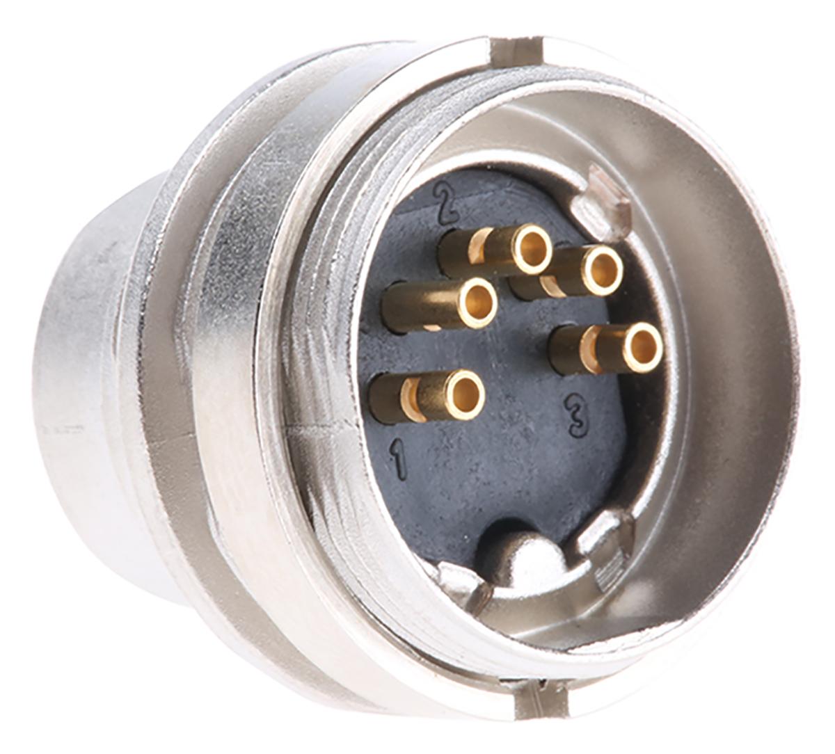 Lumberg SFV M16 DIN-Stecker Gerade 5-polig, 60 V ac / 5A IP40, Lötanschluss Tafelmontage