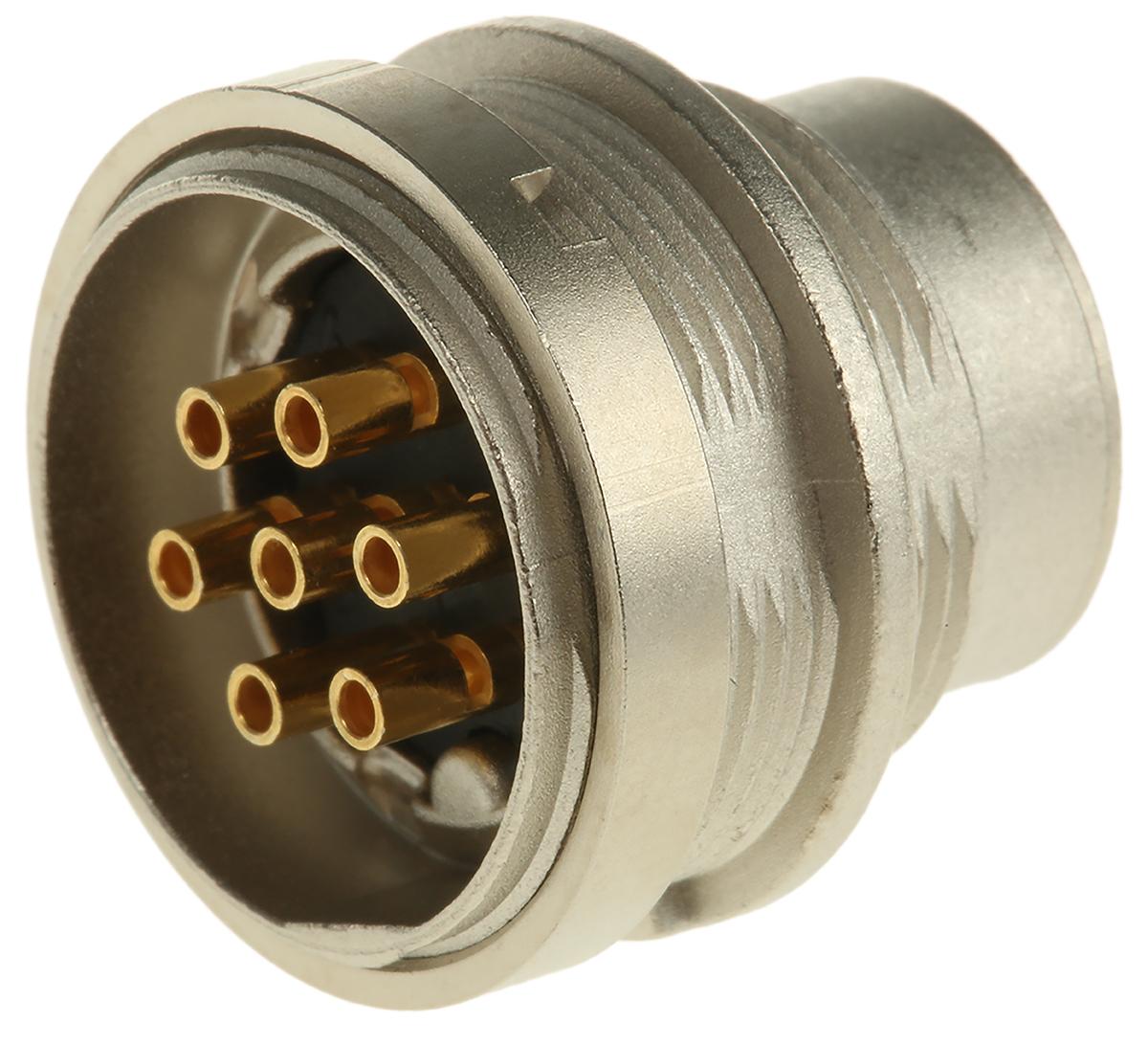 Lumberg SFV M16 DIN-Stecker Gerade 7-polig, 250 V ac / 5A IP40, Lötanschluss Tafelmontage