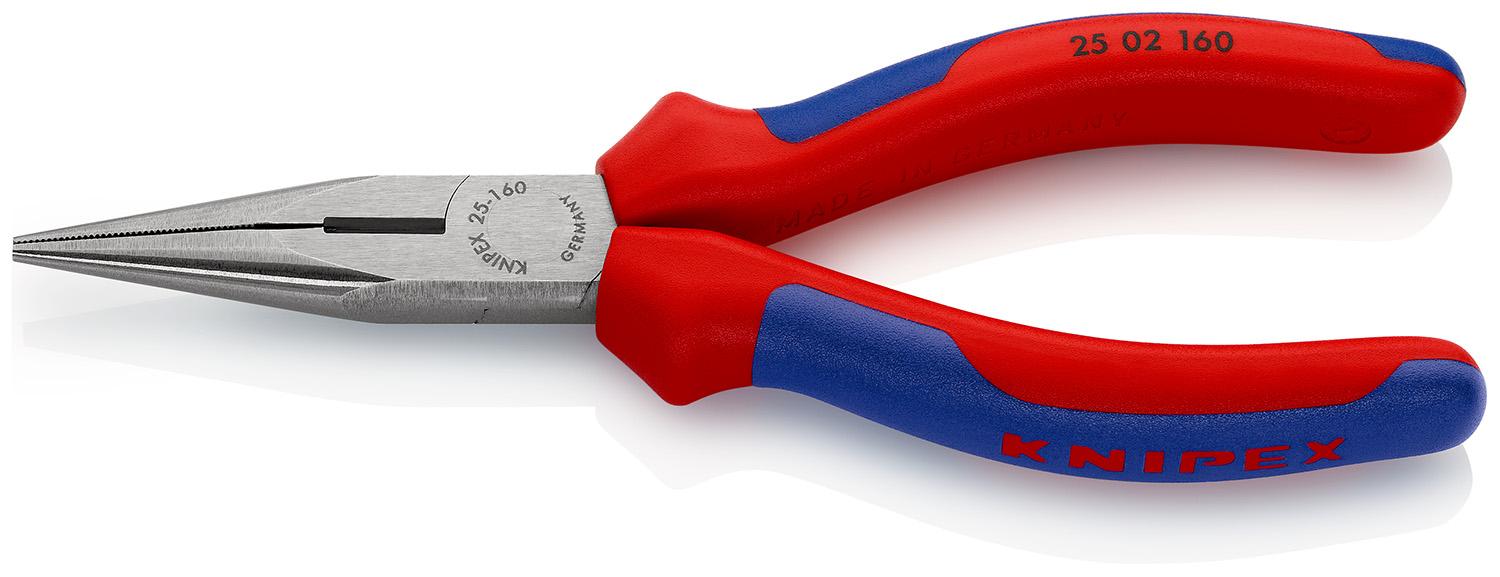 Produktfoto 1 von Knipex Spitzzange / Backen 50mm, gebogen Schneidkraft → Harter Draht: 1,6 mm, mittelharter Draht: 2,5 mm 160 mm