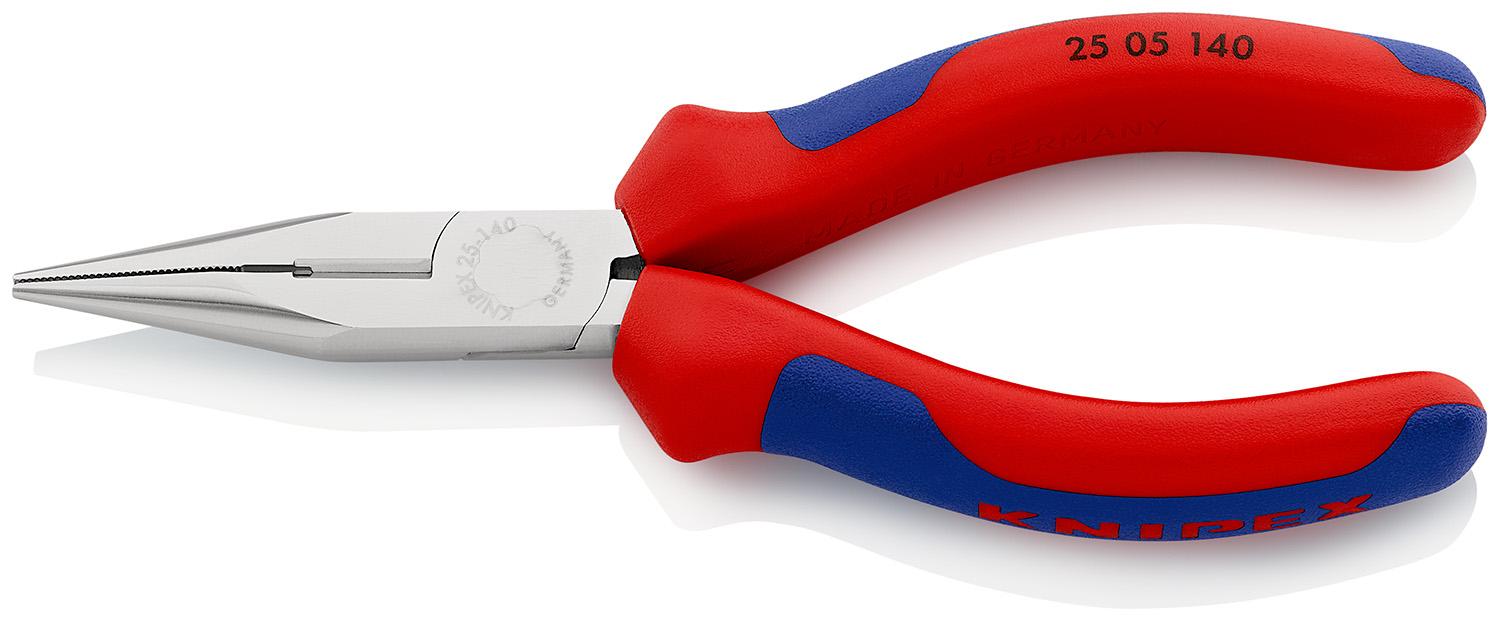 Produktfoto 1 von Knipex Spitzzange / Backen 42mm, gebogen Schneidkraft → Harter Draht: 1,6 mm, mittelharter Draht: 2,5 mm 140 mm