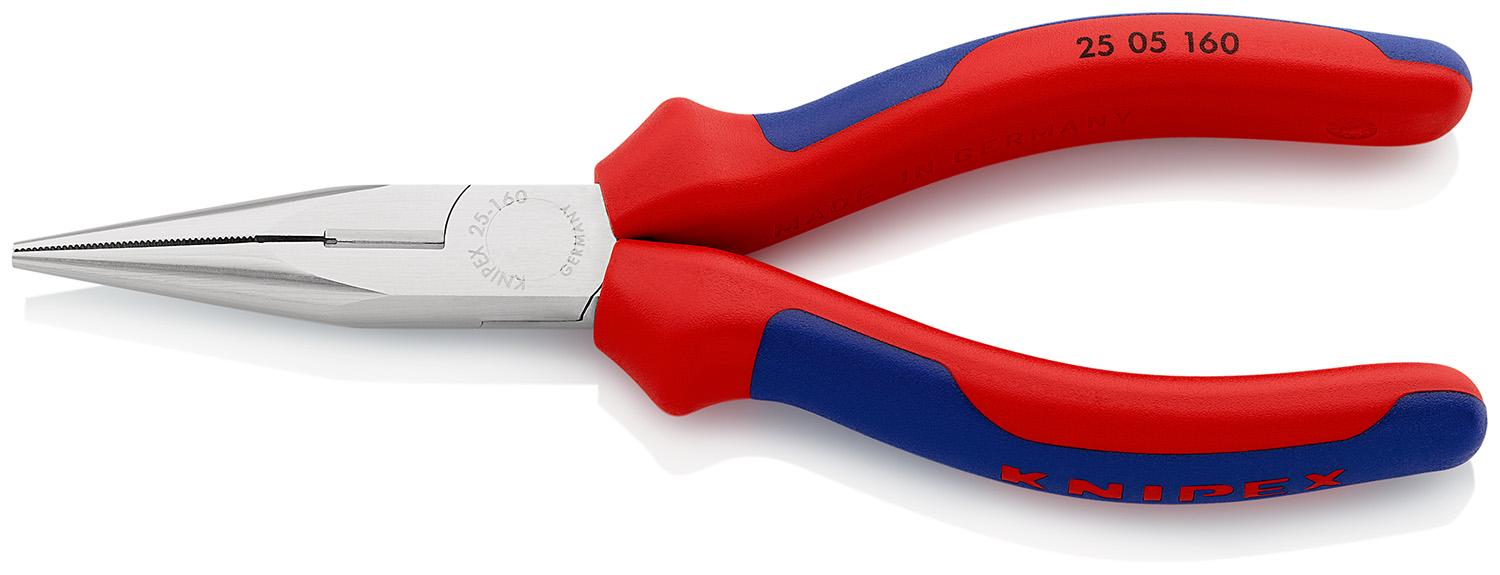 Produktfoto 1 von Knipex Spitzzange / Backen 50mm, gebogen Schneidkraft → Harter Draht: 1,6 mm, mittelharter Draht: 2,5 mm 160 mm