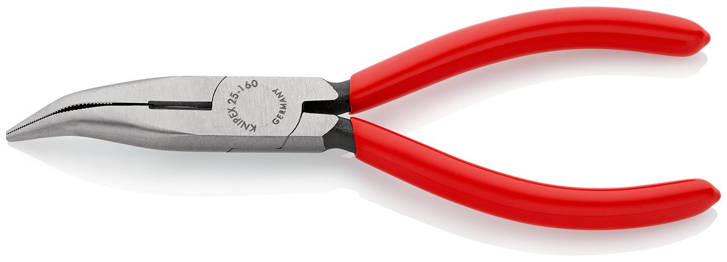 Produktfoto 1 von Knipex Spitzzange / Backen 50mm, gebogen Schneidkraft → Harter Draht: 1,6 mm, mittelharter Draht: 2,5 mm 160 mm