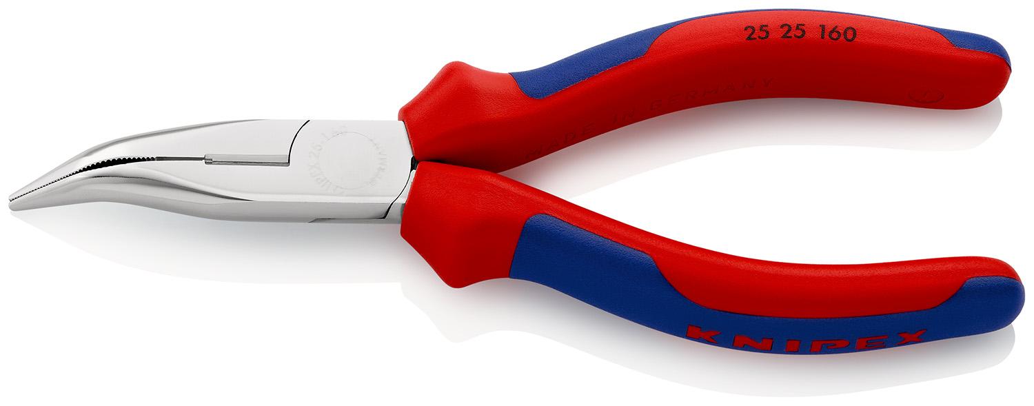 Produktfoto 1 von Knipex Spitzzange / Backen 50mm, gebogen Schneidkraft → Harter Draht: 1,6 mm, mittelharter Draht: 2,5 mm 160 mm