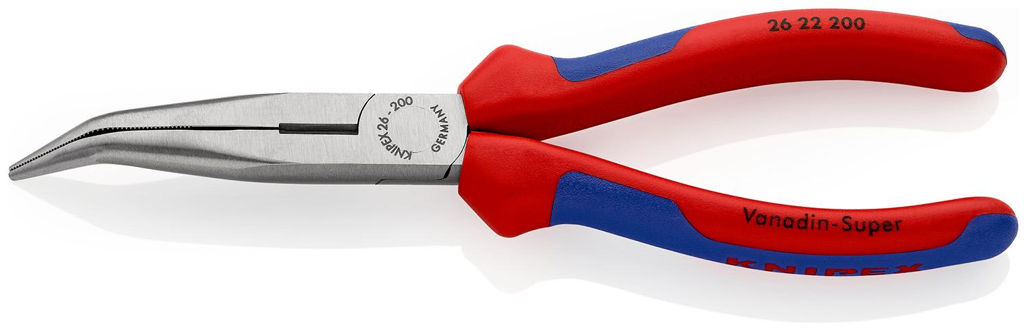 Produktfoto 1 von Knipex Spitzzange / Backen 73mm, gebogen Schneidkraft → Harter Draht: 2,2 mm, mittelharter Draht: 3,2 mm 200 mm