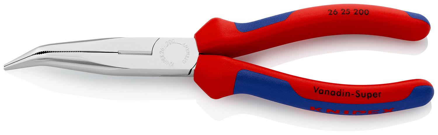 Produktfoto 1 von Knipex Spitzzange / Backen 73mm, gebogen Schneidkraft → Harter Draht: 2,2 mm, mittelharter Draht: 3,2 mm 200 mm