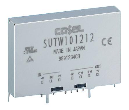 Produktfoto 1 von Cosel SUTW DC/DC-Wandler 10.5W 24 V dc IN, ±15 V dc, ±30V dc OUT / 350mA 500V ac isoliert