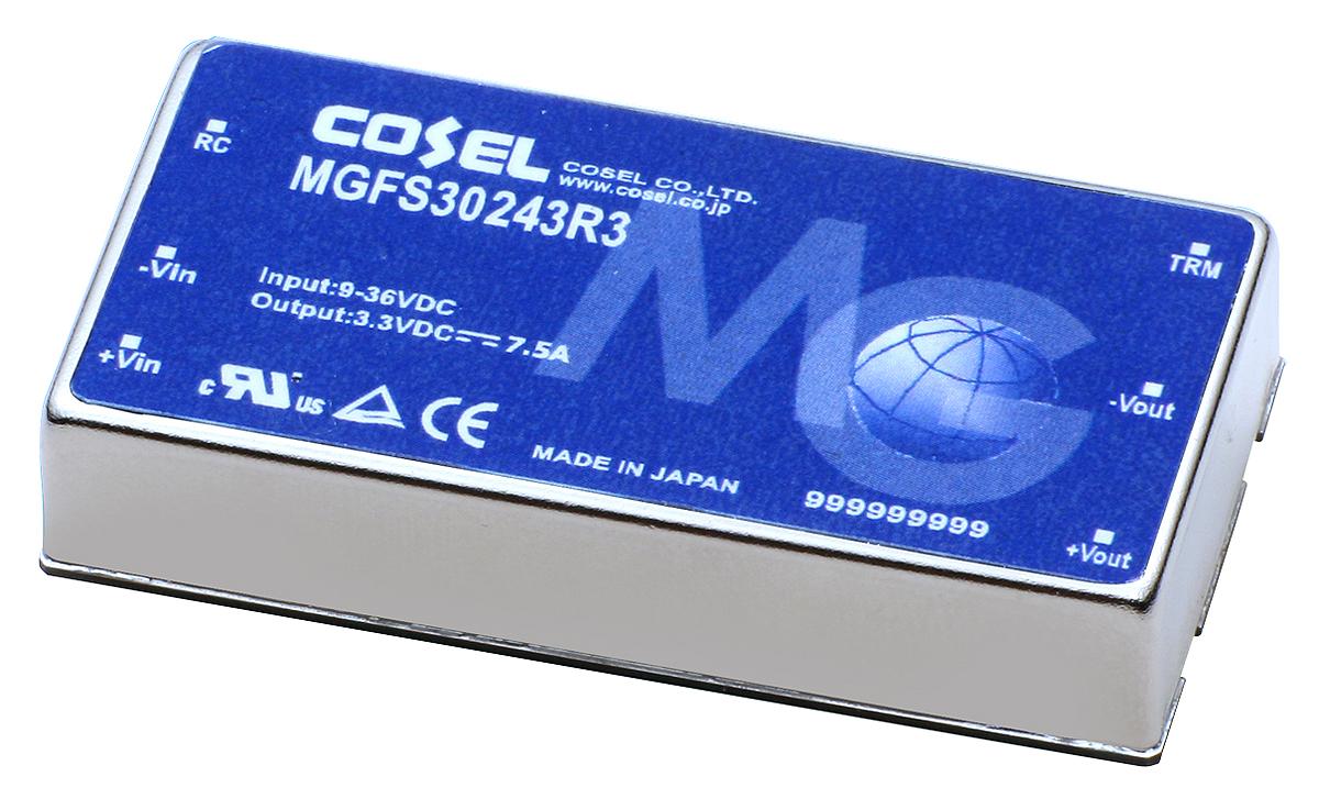 Produktfoto 1 von Cosel MGS DC/DC-Wandler 30W 24 V dc IN, 12V dc OUT / 2.5A 1.5 kV ac, 500V dc isoliert