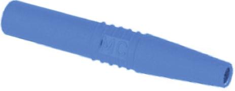 Produktfoto 1 von Stäubli 4 mm Bananenstecker Blau, Kontakt vergoldet, 1000V / 32A, Lötanschluss