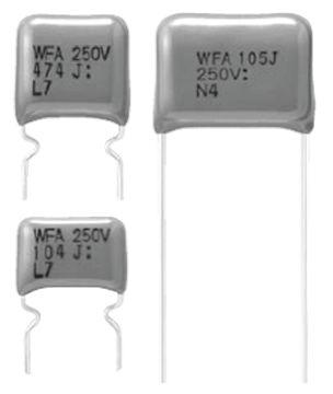 Panasonic ECWF(A) Folienkondensator 3.3μF ±5% / 250V dc, THT Raster 20mm