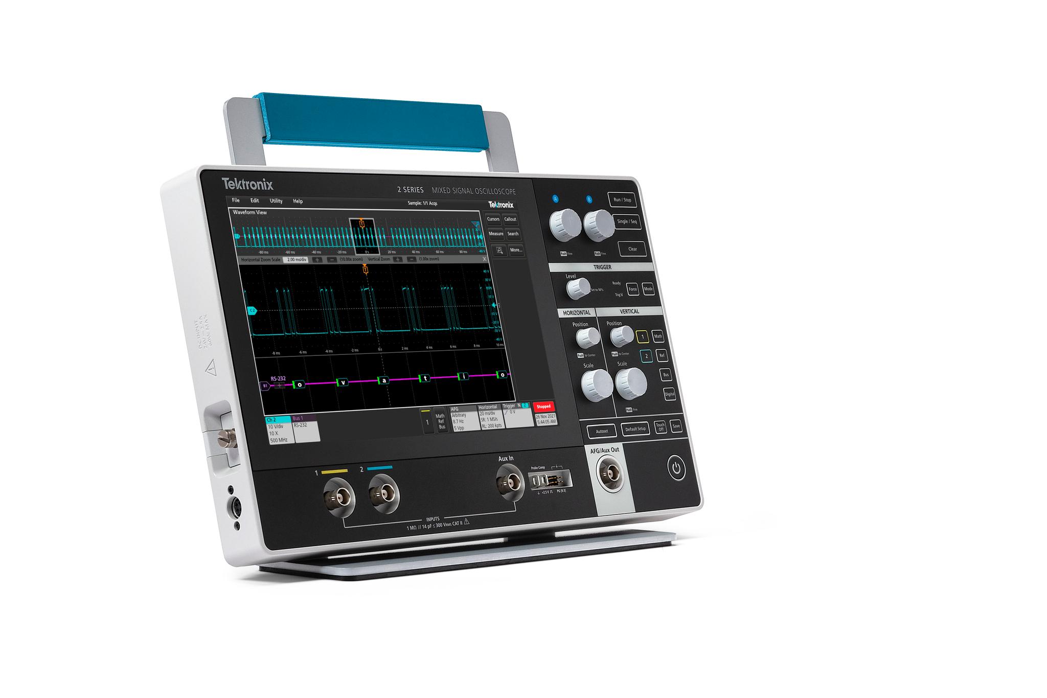 Produktfoto 1 von Tektronix MSO22 Mixed-Signal Tisch Oszilloskop 2-Kanal Analog / 16 Digital Analog, Digital 100MHz, DKD/DAkkS-kalibriert