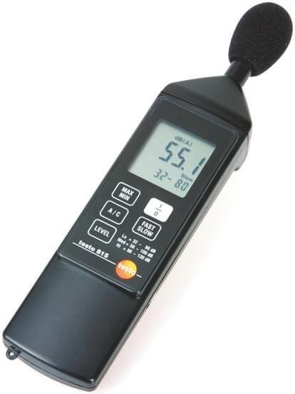 Produktfoto 1 von Testo 815 LCD Schallpegelmessgerät 32dB 130dB IEC 60651 Class 2 0,1 dB A, C, ISO-kalibriert