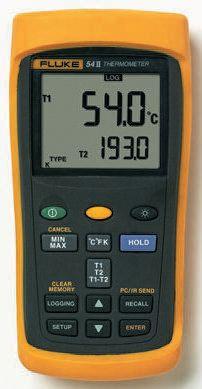 Fluke Digital Thermometer, 53 II bis +1767°C, DKD/DAkkS-kalibriert