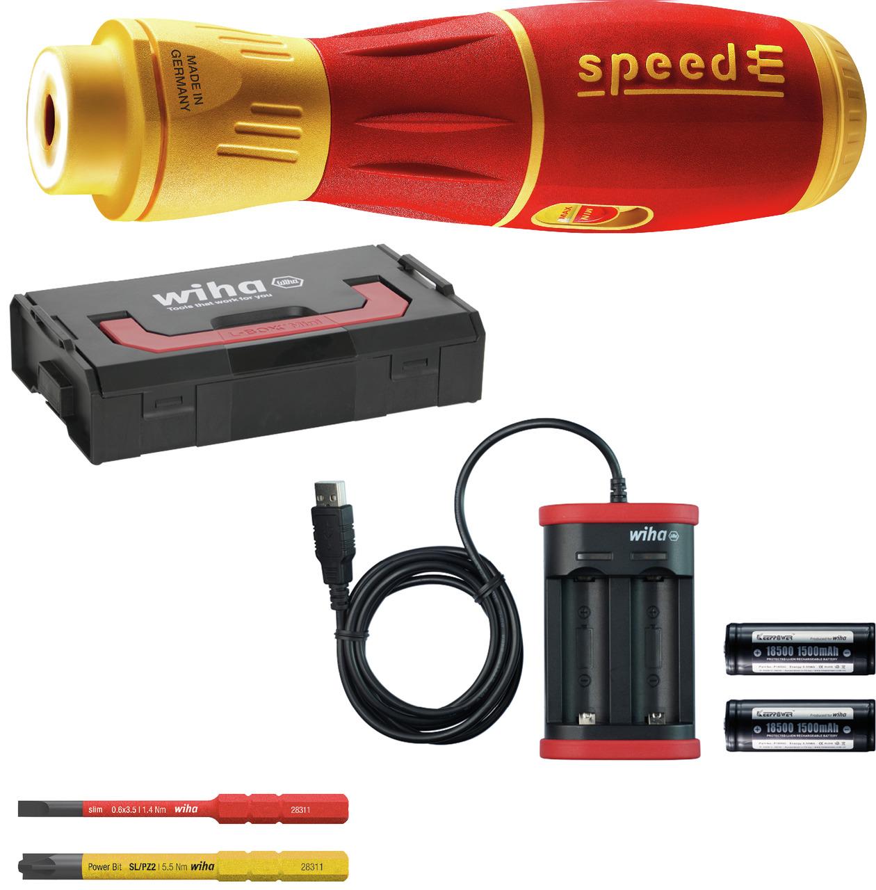 Produktfoto 1 von Wiha Tools SpeedE II Elektro-Drehmomentschrauber Typ Elektroschrauber 3.6V 280U/min 0.45-1Nm, USB-Anschluss