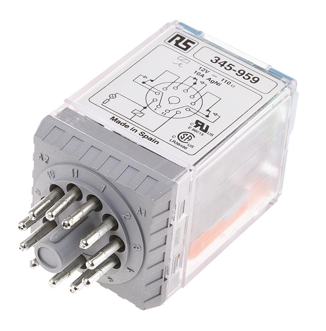 Releco MRC  Monostabiles Relais, Steckrelais 3-poliger Wechsler 10A 12V dc Spule / 1.3W