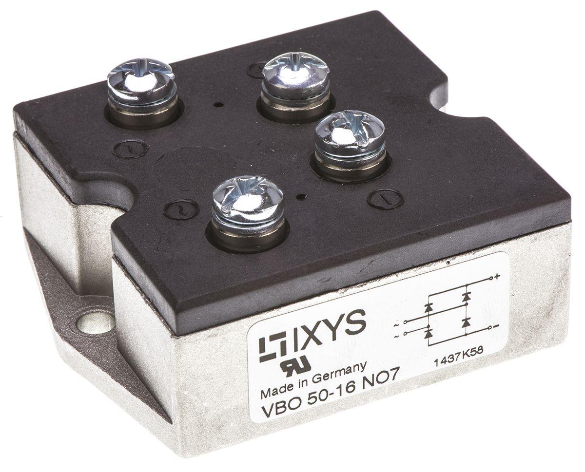 IXYS Brückengleichrichter, 1-phasig 50A 1600V Tafelmontage 1.6V PWS A 4-Pin 300μA Siliziumverbindung