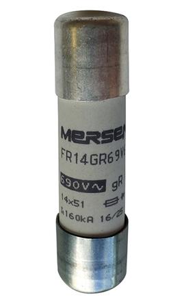 Produktfoto 1 von Mersen Protistor Feinsicherung FF / 16A 14 x 51mm 500 V dc, 690 V ac, 700V ac gR