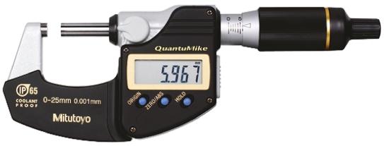 Mitutoyo Digital Mikrometer Spezial-Messschraube Metrisch, 0mm bis 25mm / ±1 μm, ISO-kalibriert